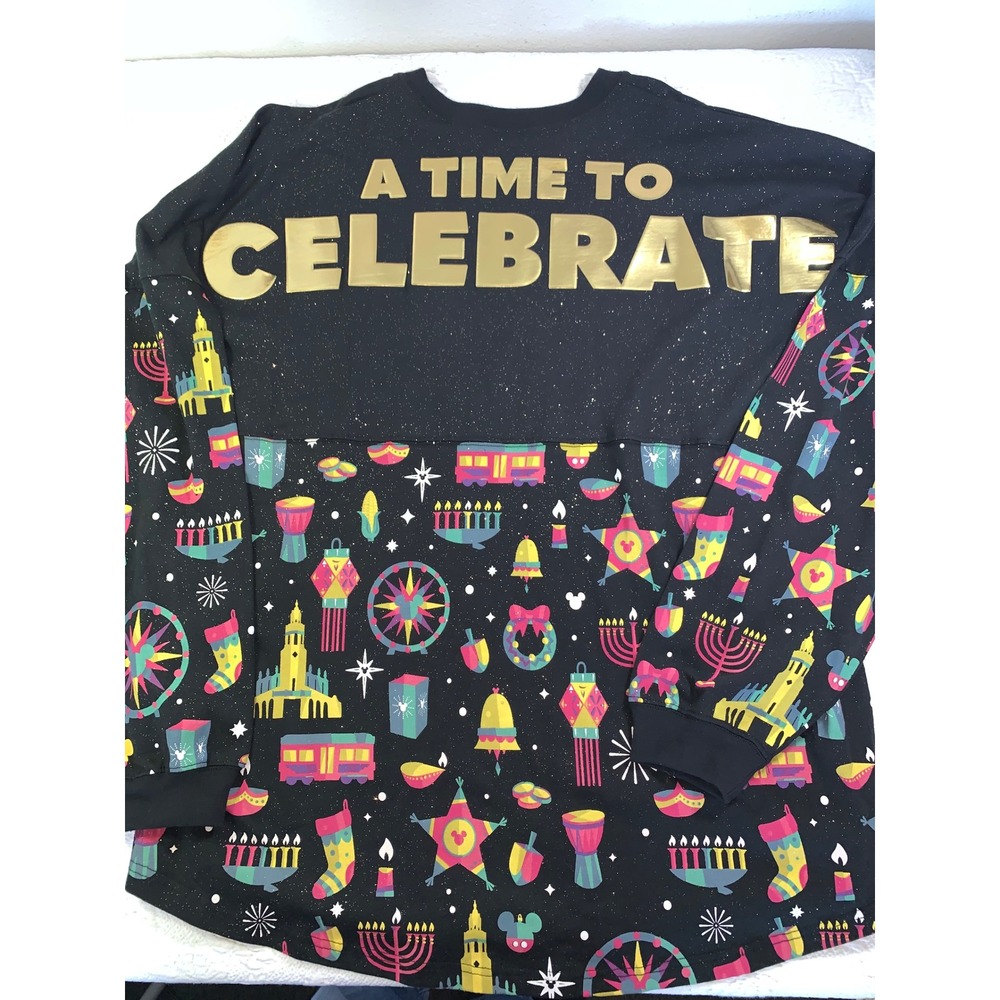 Disney Spirit Jersey Festival of Holidays California Adventure Black Gold XL NEW